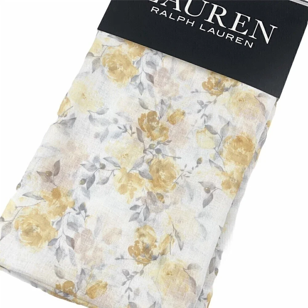 Ralph Lauren Floral Window Panels 50x96 in drapes romantic cottage